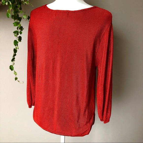 Casual Studio orange rust sweater long‎ sleeve top - Picture 5 of 7